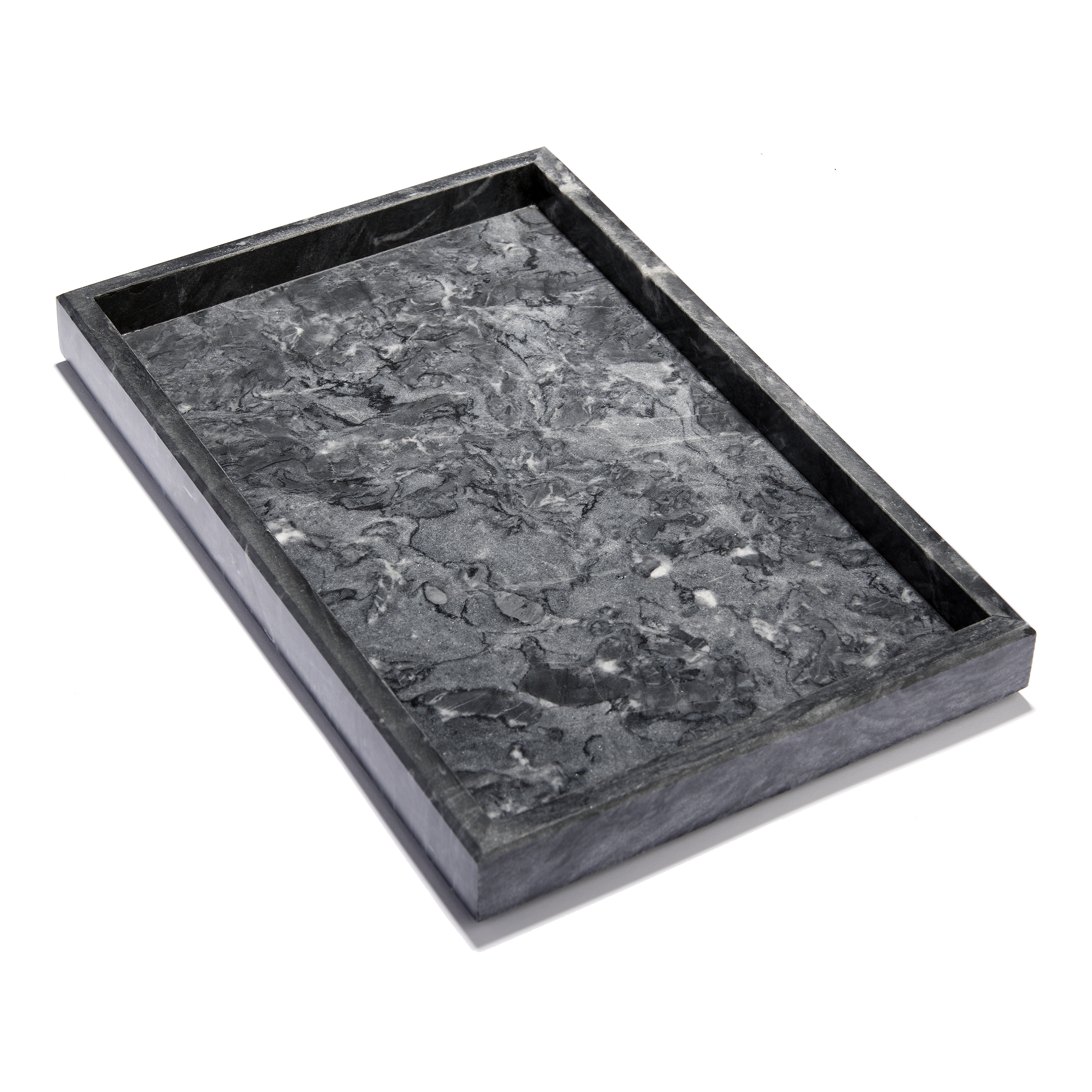 ZUMIQ Marmortablett schwarz, echter Marmor, handgefertigt