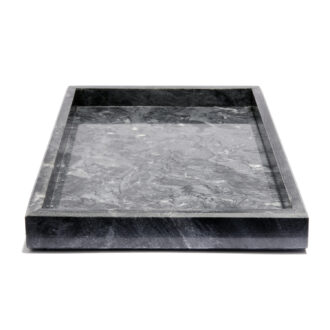marmor tablett schwarz rechteckig mit Rahmen